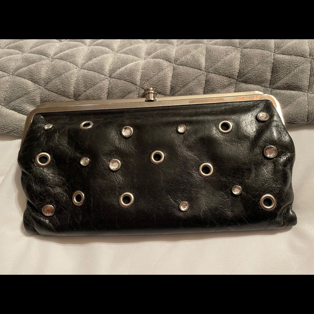 HOBO Black Lauren jeweled wallet